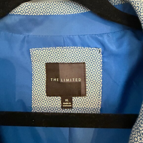 The Limited Women's Blazer, Blue & White Pattern - Picture 3 of 6